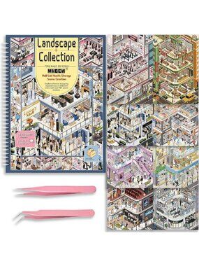 Large DIY 3D Sticker Scene Book for Creative Fun - 8 Sets for Kids & Adults